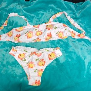 White floral bikini